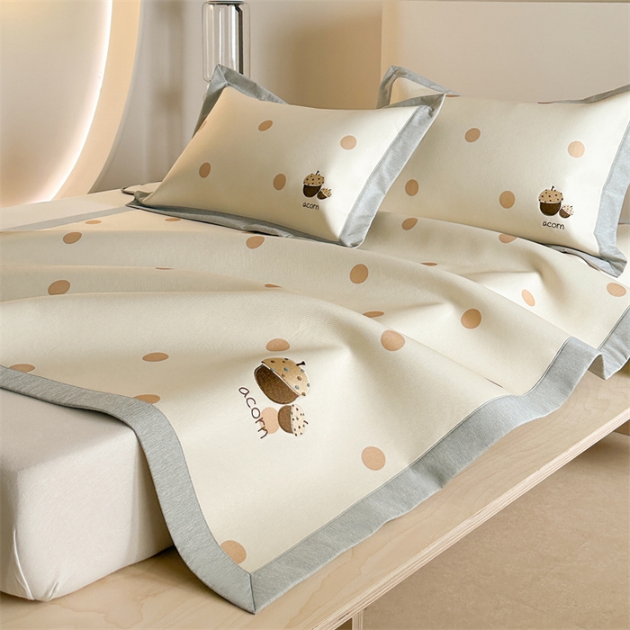 91家纺网 家纺一手货源 找家纺 Sweet dreams甜梦 2025新款母婴级7A抗菌养生冰藤席席子凉席-影棚2床席款 小橡子