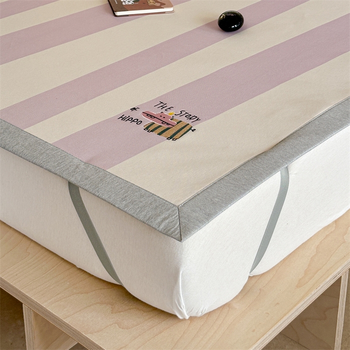 91家纺网 家纺一手货源 找家纺 Sweet dreams甜梦 2025新款母婴级7A抗菌养生冰藤席席子凉席-影棚2床席款 紫色小河马