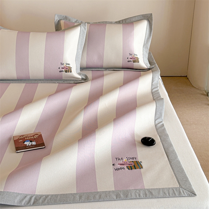 91家纺网 家纺一手货源 找家纺 Sweet dreams甜梦 2025新款母婴级7A抗菌养生冰藤席席子凉席-影棚2床席款 紫色小河马