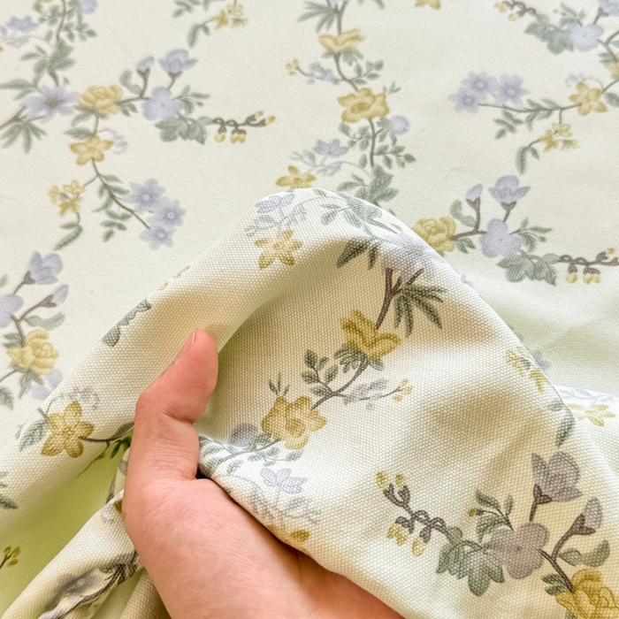 91家纺网 家纺一手货源 找家纺 （总）韩巢家纺 2025新款全棉纯棉田园小清新花卉老粗布席子凉席夏季凉席席子床笠款床套