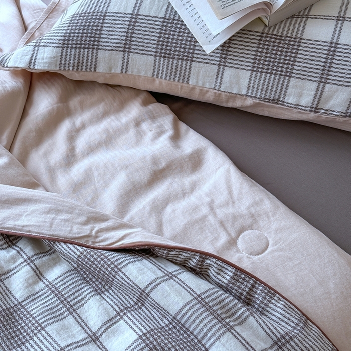 91家纺网 家纺一手货源 找家纺 山舍家居 2025春夏新款全棉提花时屿时空夏被夏凉被空调被夏被四件套 时屿时空-咖