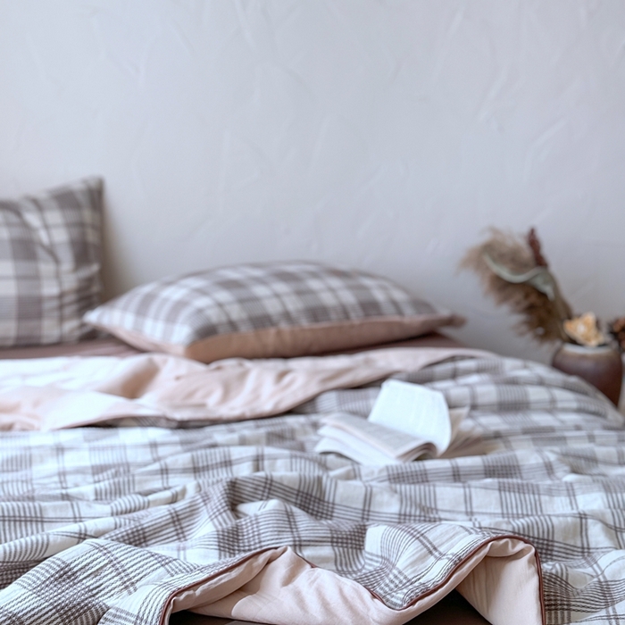 91家纺网 家纺一手货源 找家纺 山舍家居 2025春夏新款全棉提花时屿时空夏被夏凉被空调被夏被四件套 时屿时空-咖