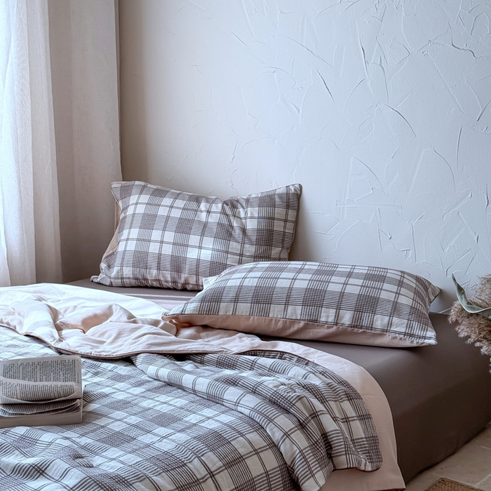 山舍家居 2025春夏新款全棉提花时屿时空夏被夏凉被空调被夏被四件套 时屿时空-咖