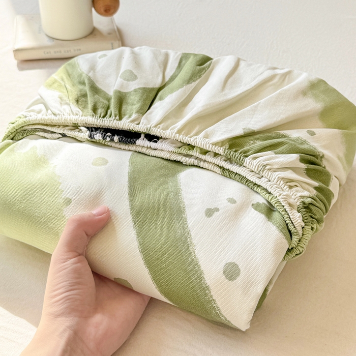 91家纺网 家纺一手货源 找家纺 韩巢家纺 2025新款全棉纯棉田园小清新花卉老粗布席子凉席夏季凉席席子床笠款床套 熊猫