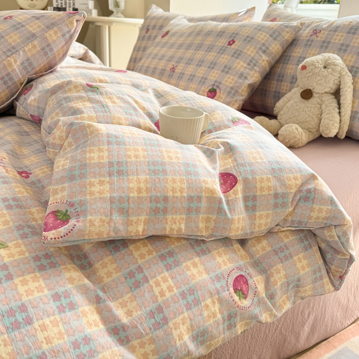 91家纺网 家纺一手货源 找家纺 （总）韩巢家纺 2025新款云感提花双层纱单被套被套单件单品被套-（提供卖家秀）