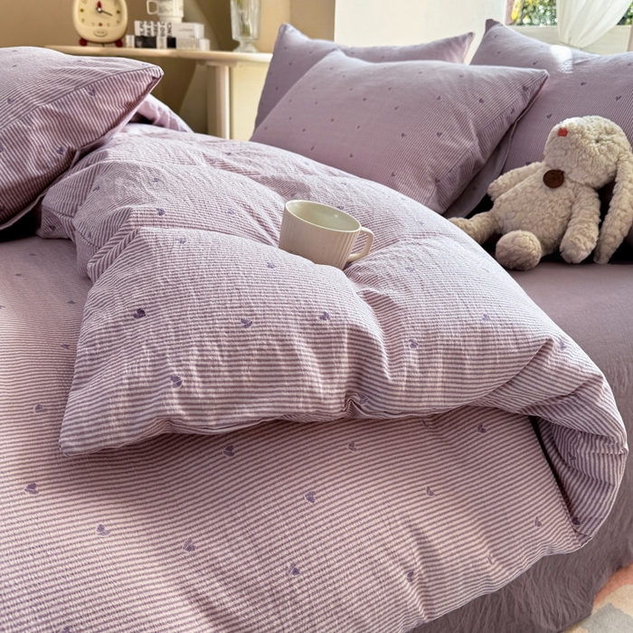 91家纺网 家纺一手货源 找家纺 （总）韩巢家纺 2025新款云感提花双层纱单被套被套单件单品被套-（提供卖家秀）