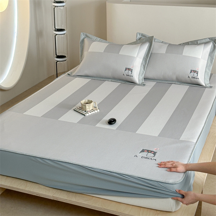 91家纺网 家纺一手货源 找家纺 （总）Sweet dreams甜梦 2025新款母婴级7A抗菌养生冰藤席席子凉席-影棚2床笠款