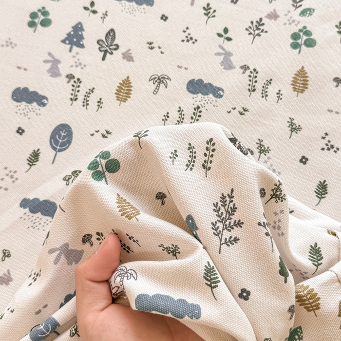 91家纺网 家纺一手货源 找家纺 韩巢家纺 2025新款全棉纯棉田园小清新花卉老粗布席子凉席夏季凉席席子床笠款床套 丛林