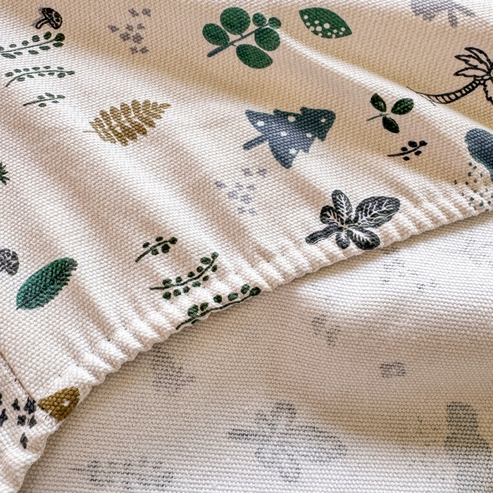 91家纺网 家纺一手货源 找家纺 韩巢家纺 2025新款全棉纯棉田园小清新花卉老粗布席子凉席夏季凉席席子床笠款床套 丛林