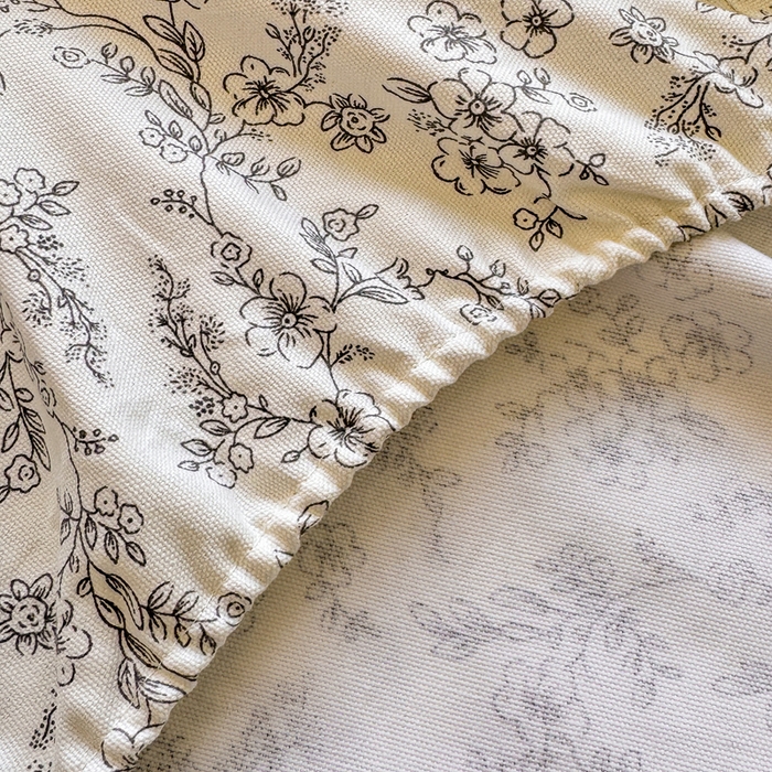 91家纺网 家纺一手货源 找家纺 韩巢家纺 2025新款全棉纯棉田园小清新花卉老粗布席子凉席夏季凉席席子床笠款床套 繁花