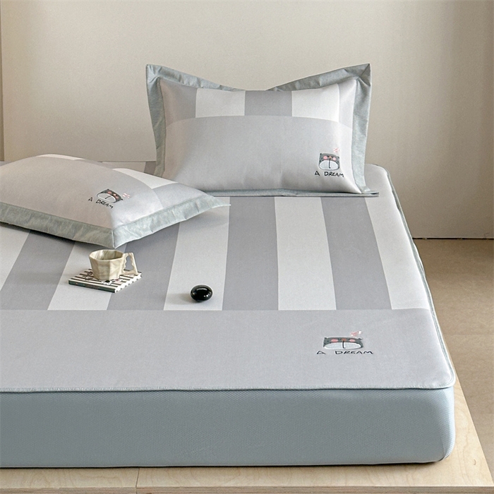 91家纺网 家纺一手货源 找家纺 Sweet dreams甜梦 2025新款母婴级7A抗菌养生冰藤席席子凉席-影棚2床笠款 美梦熊