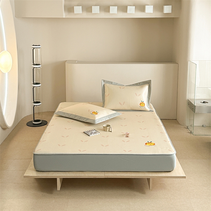 91家纺网 家纺一手货源 找家纺 Sweet dreams甜梦 2025新款母婴级7A抗菌养生冰藤席席子凉席-影棚2床笠款 小草毛毛