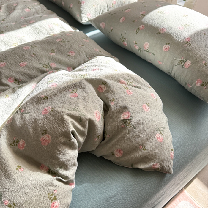 91家纺网 家纺一手货源 找家纺 韩巢家纺 2025新款云感提花双层纱单被套被套单件单品被套-（提供卖家秀） 半生倾慕