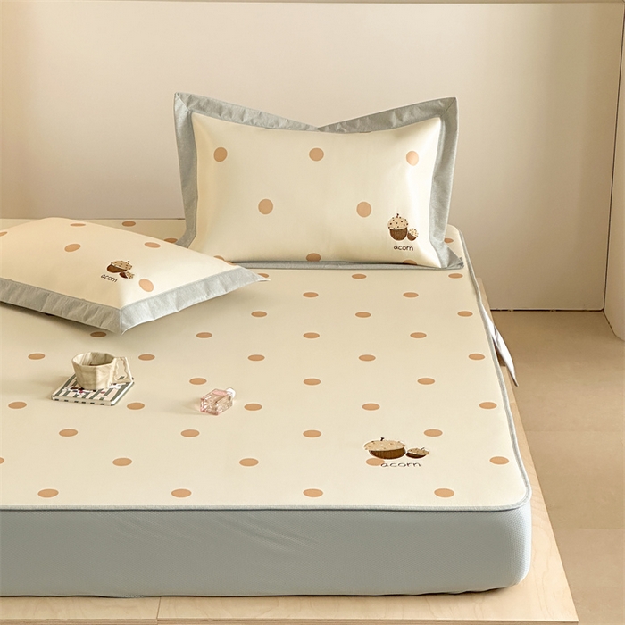 91家纺网 家纺一手货源 找家纺 Sweet dreams甜梦 2025新款母婴级7A抗菌养生冰藤席席子凉席-影棚2床笠款 小橡子