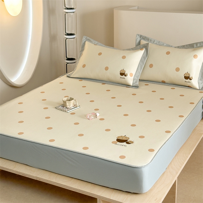 91家纺网 家纺一手货源 找家纺 Sweet dreams甜梦 2025新款母婴级7A抗菌养生冰藤席席子凉席-影棚2床笠款 小橡子