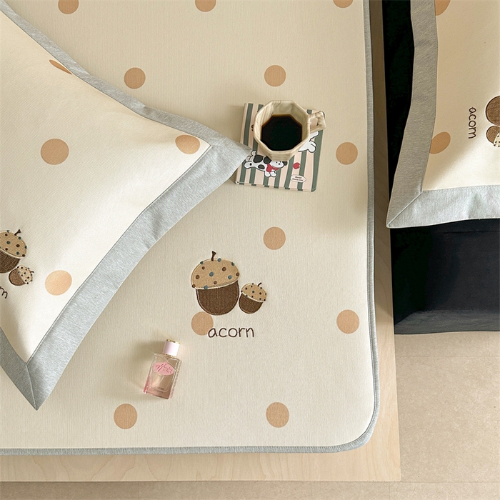 91家纺网 家纺一手货源 找家纺 Sweet dreams甜梦 2025新款母婴级7A抗菌养生冰藤席席子凉席-影棚2床笠款 小橡子