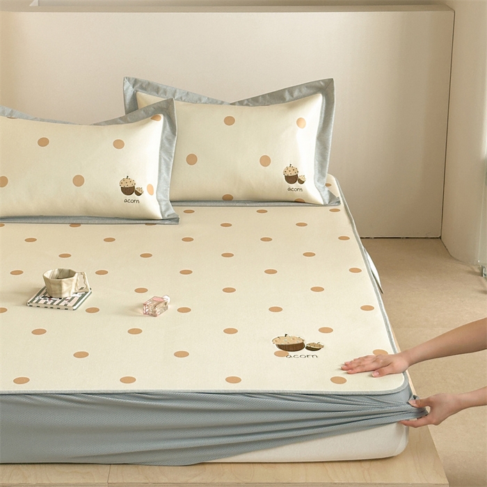 91家纺网 家纺一手货源 找家纺 Sweet dreams甜梦 2025新款母婴级7A抗菌养生冰藤席席子凉席-影棚2床笠款 小橡子