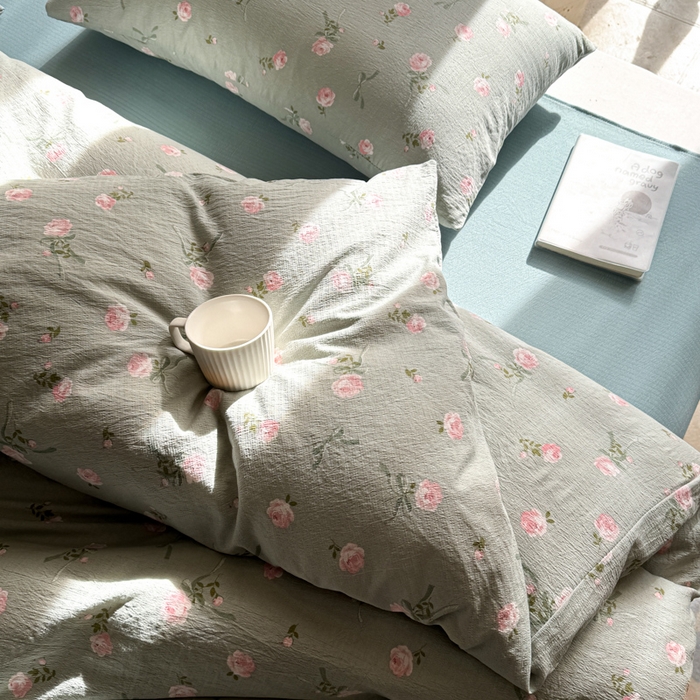 91家纺网 家纺一手货源 找家纺 韩巢家纺 2025新款云感提花双层纱单被套被套单件单品被套-（提供卖家秀） 半生倾慕