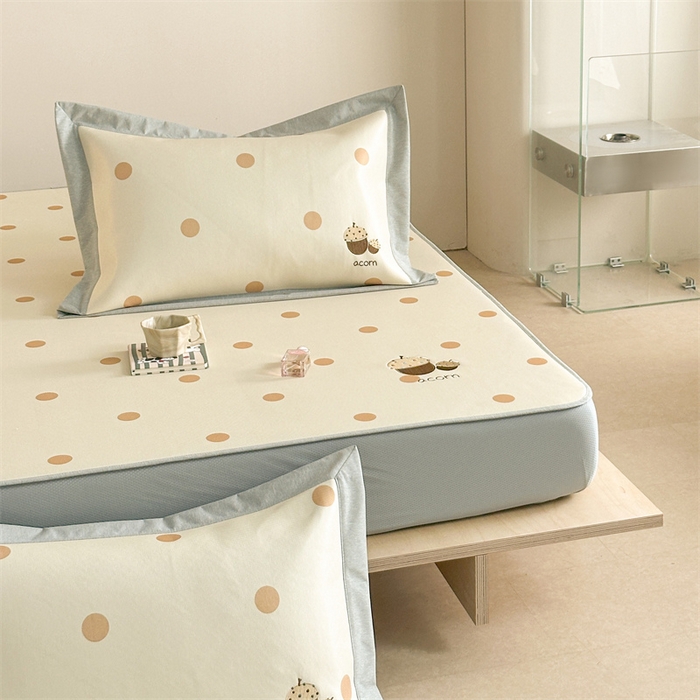 91家纺网 家纺一手货源 找家纺 Sweet dreams甜梦 2025新款母婴级7A抗菌养生冰藤席席子凉席-影棚2床笠款 小橡子