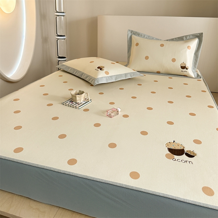 91家纺网 家纺一手货源 找家纺 Sweet dreams甜梦 2025新款母婴级7A抗菌养生冰藤席席子凉席-影棚2床笠款 小橡子