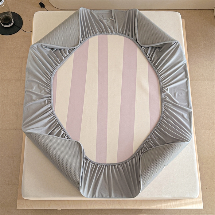 91家纺网 家纺一手货源 找家纺 Sweet dreams甜梦 2025新款母婴级7A抗菌养生冰藤席席子凉席-影棚2床笠款 紫色小河马