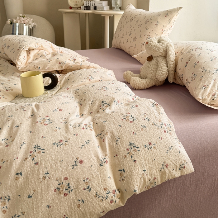 91家纺网 家纺一手货源 找家纺 韩巢家纺 2025新款云感提花双层纱单被套被套单件单品被套-（提供卖家秀） 春风十里