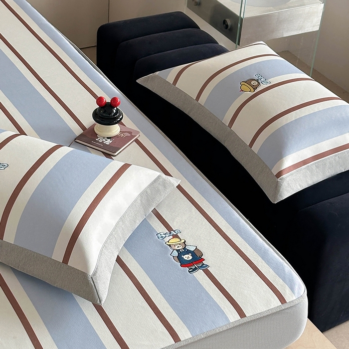 91家纺网 家纺一手货源 找家纺 Sweet dreams甜梦 2025新款母婴级7A抗菌养生冰藤席席子凉席-影棚2床笠款 酷酷熊