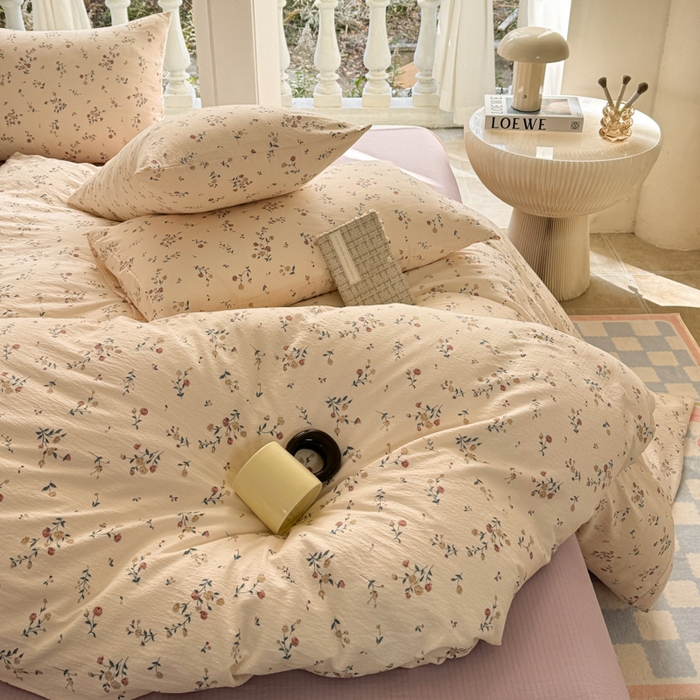 91家纺网 家纺一手货源 找家纺 韩巢家纺 2025新款云感提花双层纱单被套被套单件单品被套-（提供卖家秀） 春风十里