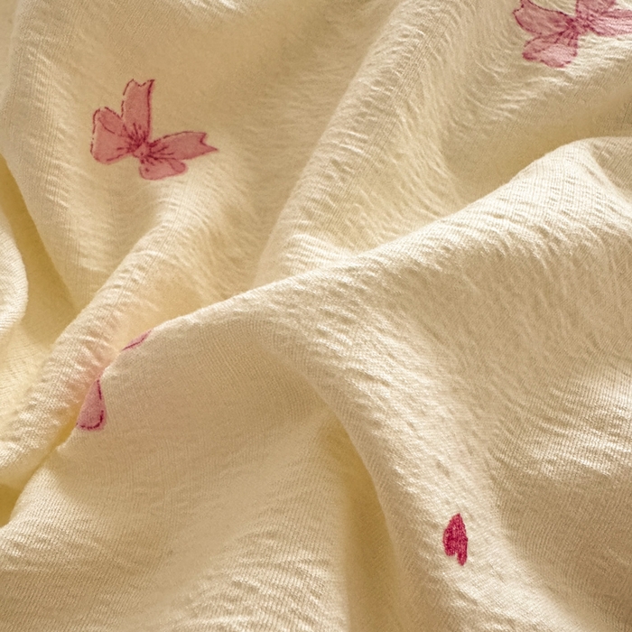 91家纺网 家纺一手货源 找家纺 韩巢家纺 2025新款云感提花双层纱单被套被套单件单品被套-（提供卖家秀） 粉相思