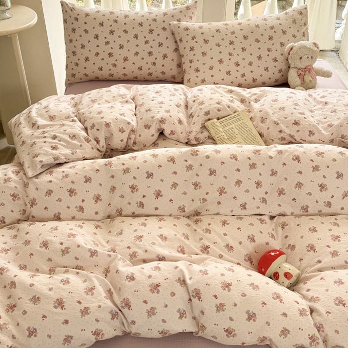 91家纺网 家纺一手货源 找家纺 韩巢家纺 2025新款云感提花双层纱单被套被套单件单品被套-（提供卖家秀） 落日暮年