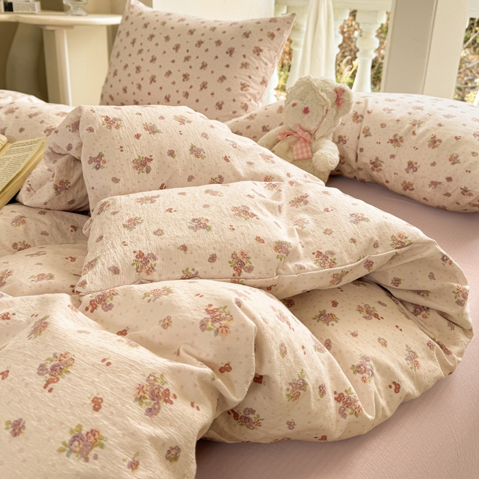 91家纺网 家纺一手货源 找家纺 韩巢家纺 2025新款云感提花双层纱单被套被套单件单品被套-（提供卖家秀） 落日暮年