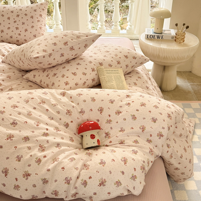 91家纺网 家纺一手货源 找家纺 韩巢家纺 2025新款云感提花双层纱单被套被套单件单品被套-（提供卖家秀） 落日暮年