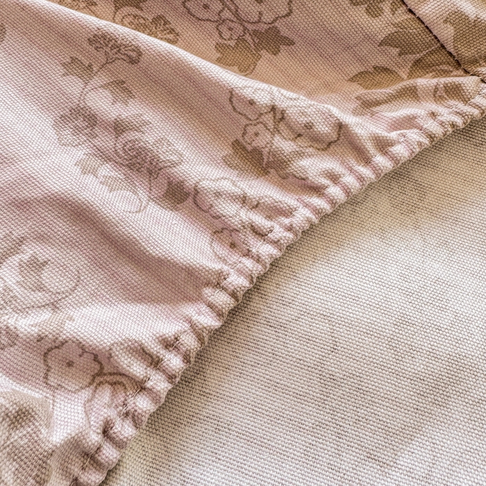 91家纺网 家纺一手货源 找家纺 韩巢家纺 2025新款全棉纯棉田园小清新花卉老粗布席子凉席夏季凉席席子床笠款床套 花开富贵-驼