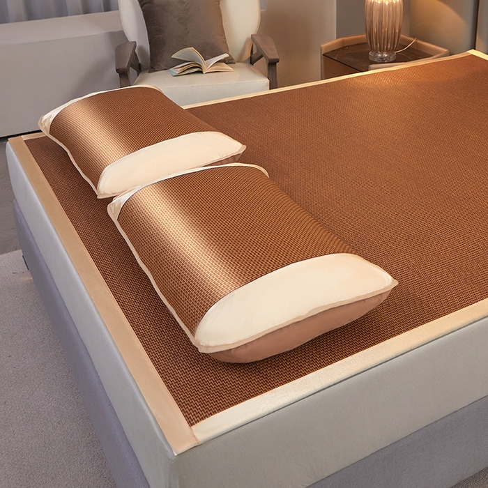 91家纺网 家纺一手货源 找家纺 眠多宝 2025新款单面古藤系列-直角藤席席子 步步高