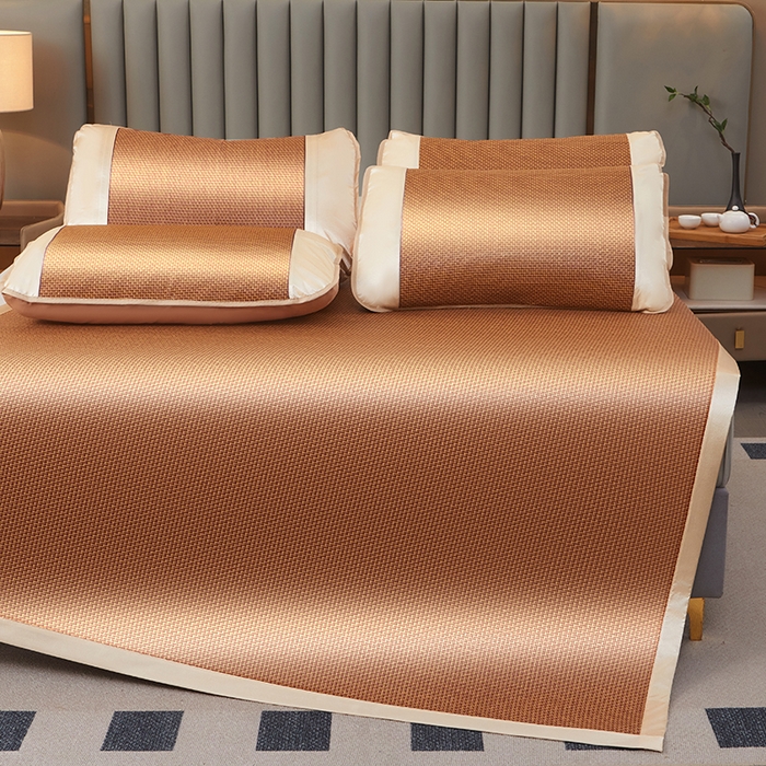 91家纺网 家纺一手货源 找家纺 眠多宝 2025新款单面古藤系列-直角藤席席子 步步高