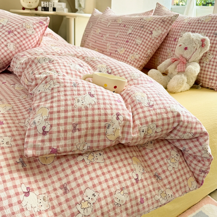 韩巢家纺 2025新款云感提花双层纱单被套被套单件单品被套-（提供卖家秀） 猫猫晚宴