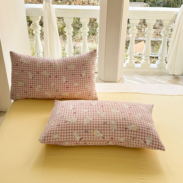 91家纺网 家纺一手货源 找家纺 韩巢家纺 2025新款云感提花双层纱单被套被套单件单品被套-（提供卖家秀） 猫猫晚宴