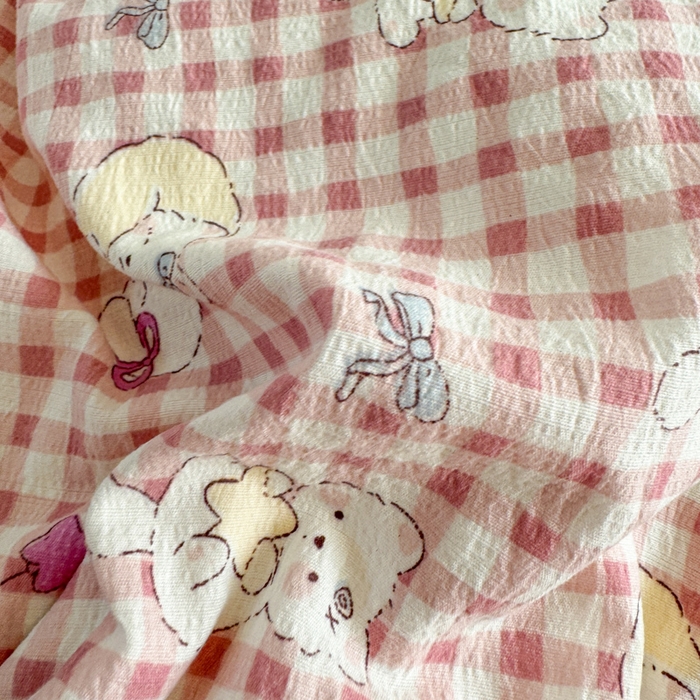 91家纺网 家纺一手货源 找家纺 韩巢家纺 2025新款云感提花双层纱单被套被套单件单品被套-（提供卖家秀） 猫猫晚宴