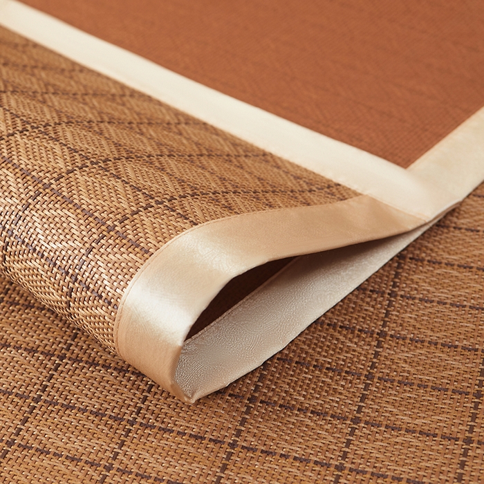 91家纺网 家纺一手货源 找家纺 眠多宝 2025新款单面古藤系列-直角藤席席子 罗马格