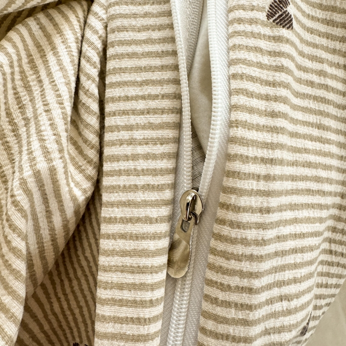 91家纺网 家纺一手货源 找家纺 韩巢家纺 2025新款云感提花双层纱单被套被套单件单品被套-（提供卖家秀） 米倾心