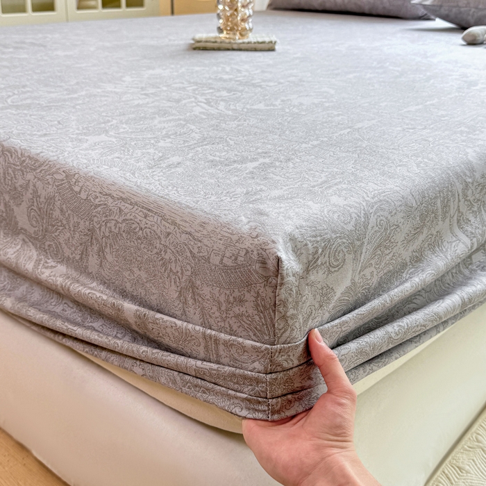 91家纺网 家纺一手货源 找家纺 韩巢家纺 2025新款全棉纯棉田园小清新花卉老粗布席子凉席夏季凉席席子床笠款床套 梦境