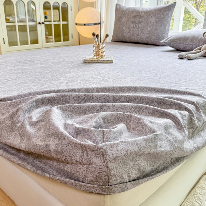 91家纺网 家纺一手货源 找家纺 韩巢家纺 2025新款全棉纯棉田园小清新花卉老粗布席子凉席夏季凉席席子床笠款床套 梦境