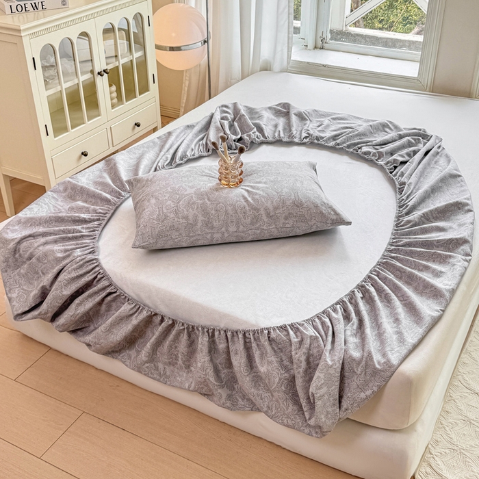 91家纺网 家纺一手货源 找家纺 韩巢家纺 2025新款全棉纯棉田园小清新花卉老粗布席子凉席夏季凉席席子床笠款床套 梦境