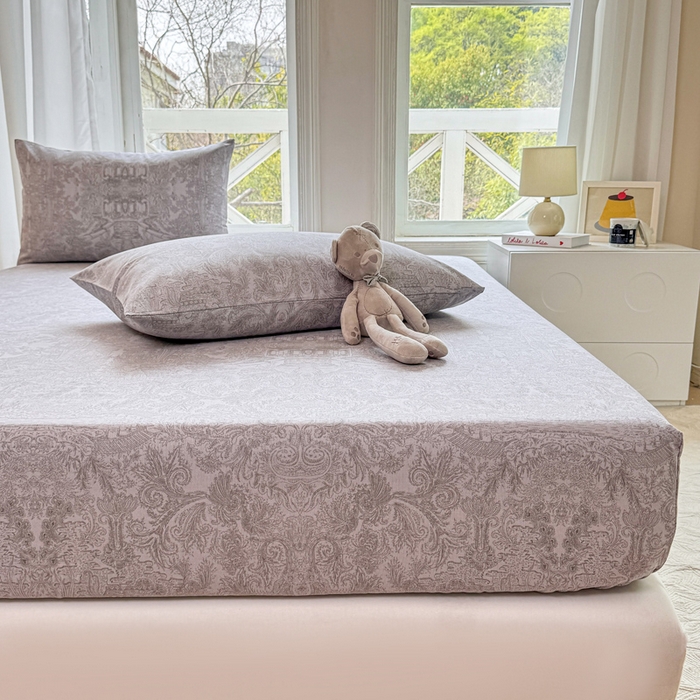 91家纺网 家纺一手货源 找家纺 韩巢家纺 2025新款全棉纯棉田园小清新花卉老粗布席子凉席夏季凉席席子床笠款床套 梦境