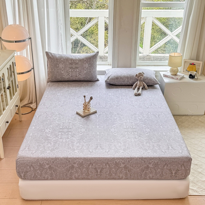 91家纺网 家纺一手货源 找家纺 韩巢家纺 2025新款全棉纯棉田园小清新花卉老粗布席子凉席夏季凉席席子床笠款床套 梦境