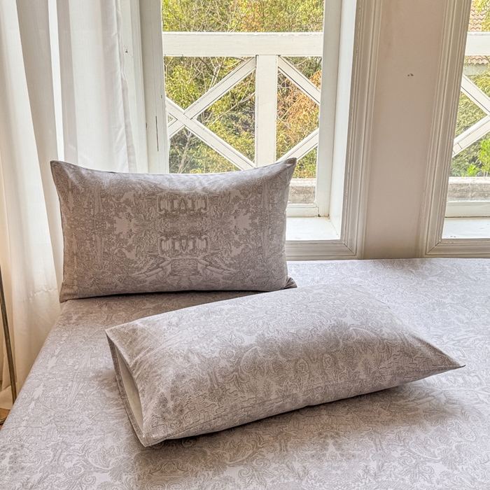 91家纺网 家纺一手货源 找家纺 韩巢家纺 2025新款全棉纯棉田园小清新花卉老粗布席子凉席夏季凉席席子床笠款床套 梦境