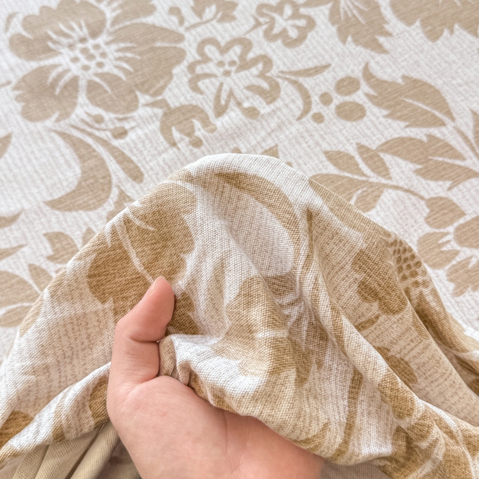 91家纺网 家纺一手货源 找家纺 韩巢家纺 2025新款全棉纯棉田园小清新花卉老粗布席子凉席夏季凉席席子床笠款床套 青花-黄