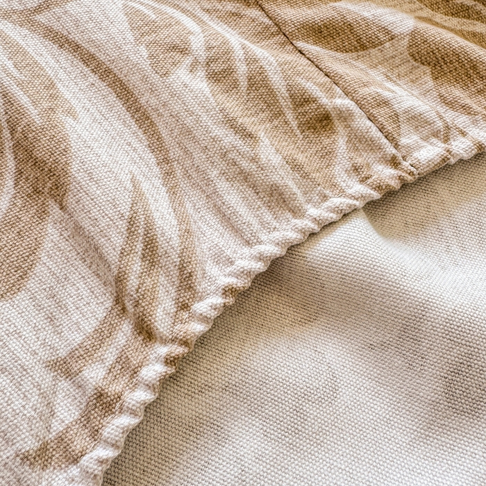 91家纺网 家纺一手货源 找家纺 韩巢家纺 2025新款全棉纯棉田园小清新花卉老粗布席子凉席夏季凉席席子床笠款床套 青花-黄