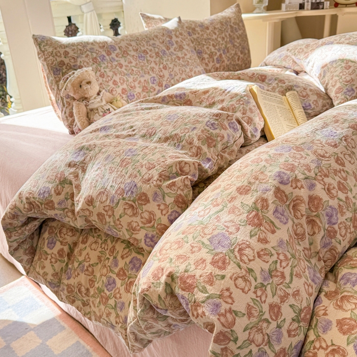 91家纺网 家纺一手货源 找家纺 韩巢家纺 2025新款云感提花双层纱单被套被套单件单品被套-（提供卖家秀） 偏偏宠爱