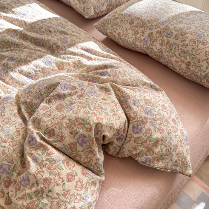 91家纺网 家纺一手货源 找家纺 韩巢家纺 2025新款云感提花双层纱单被套被套单件单品被套-（提供卖家秀） 偏偏宠爱